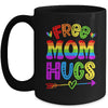 Free Mom Hugs Rainbow LGBT Lesbian Gay Pride Trans Retro Mug | siriusteestore