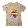 Free Nana Hugs LGBTQ LGBT Pride Daisy Rainbow Flower Shirt & Tank Top | siriusteestore