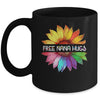 Free Nana Hugs LGBTQ LGBT Pride Daisy Rainbow Flower Mug | siriusteestore