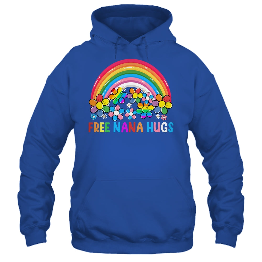 Free Nana Hugs LGBT Gay Lesbian Transgender Pride Rainbow Shirt & Tank Top | siriusteestore