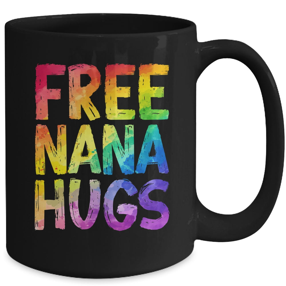 Free Nana Hugs LGBT Pride LGBTQ Lesbian Gay Rainbow Mug | siriusteestore