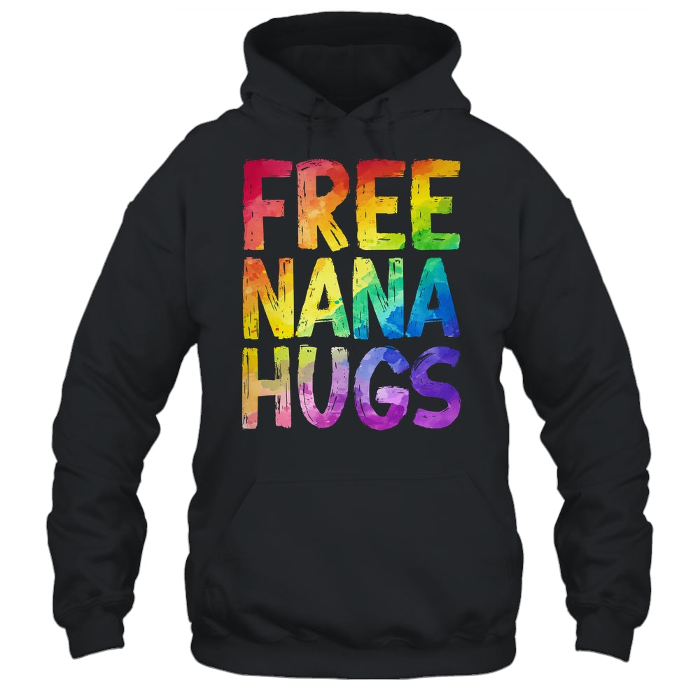 Free Nana Hugs LGBT Pride LGBTQ Lesbian Gay Rainbow Shirt & Tank Top | siriusteestore