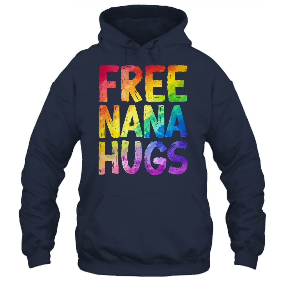 Free Nana Hugs LGBT Pride LGBTQ Lesbian Gay Rainbow Shirt & Tank Top | siriusteestore