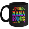 Free Nana Hugs Rainbow LGBT Lesbian Gay Pride Trans Retro Mug | siriusteestore