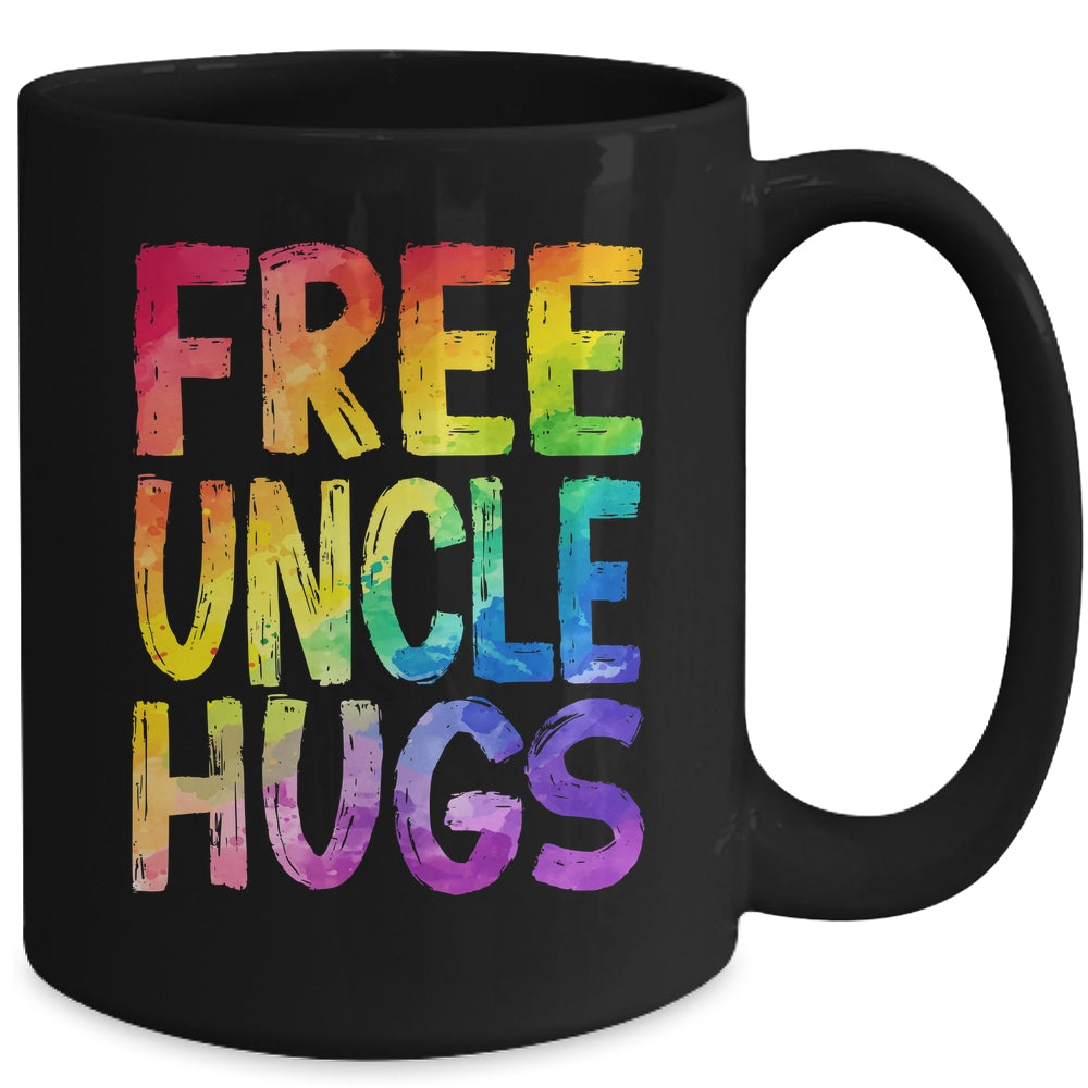 Free Uncle Hugs LGBT Pride LGBTQ Lesbian Gay Rainbow Mug | siriusteestore