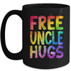 Free Uncle Hugs LGBT Pride LGBTQ Lesbian Gay Rainbow Mug | siriusteestore