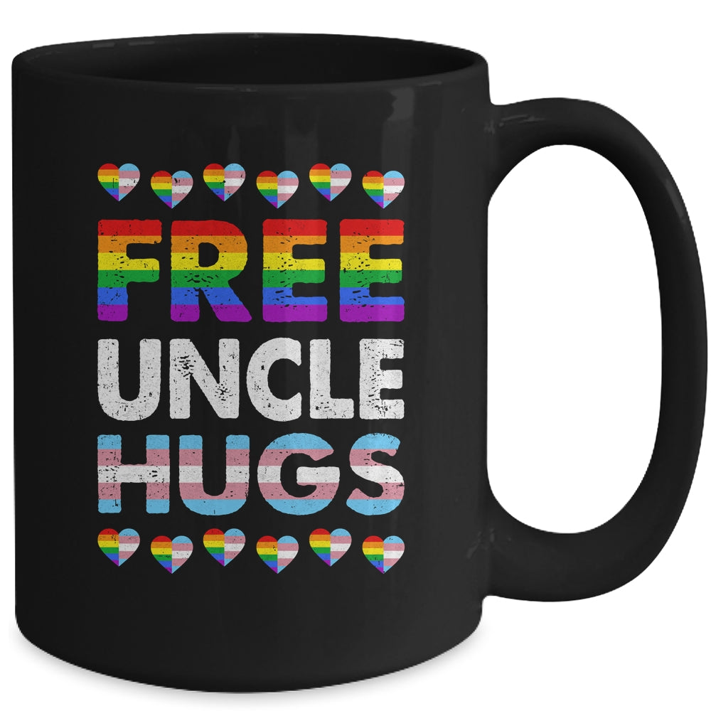 Free Uncle Hugs Rainbow LGBTQ Gay Pride Month Proud Ally Mug | siriusteestore