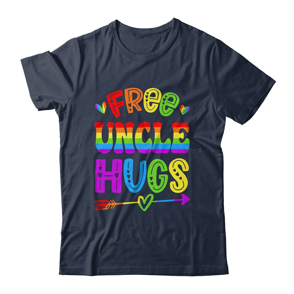 Free Uncle Hugs Rainbow LGBT Lesbian Gay Pride Trans Retro Shirt & Hoodie | siriusteestore