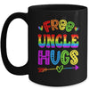 Free Uncle Hugs Rainbow LGBT Lesbian Gay Pride Trans Retro Mug | siriusteestore