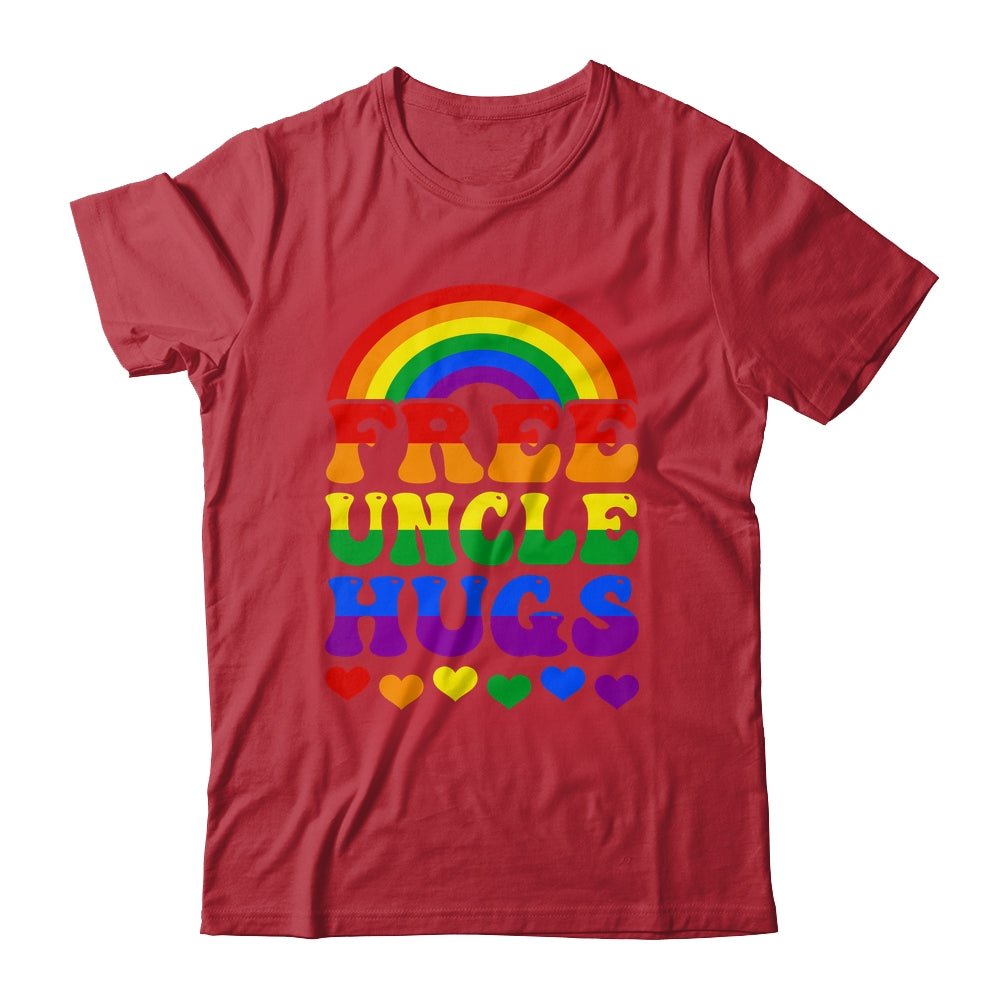 Free Uncle Hugs Rainbow LGBT Lesbian Gay Trans Pride Groovy Shirt & Hoodie | siriusteestore