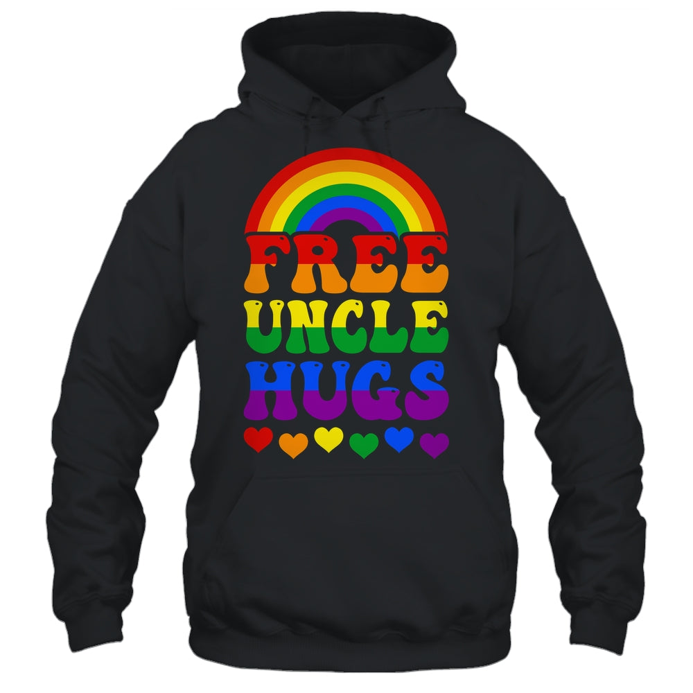 Free Uncle Hugs Rainbow LGBT Lesbian Gay Trans Pride Groovy Shirt & Hoodie | siriusteestore