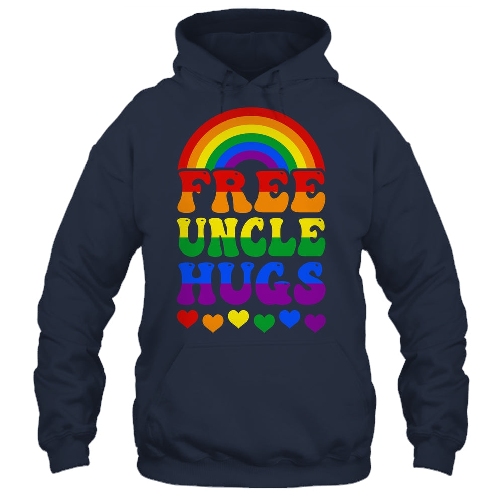 Free Uncle Hugs Rainbow LGBT Lesbian Gay Trans Pride Groovy Shirt & Hoodie | siriusteestore