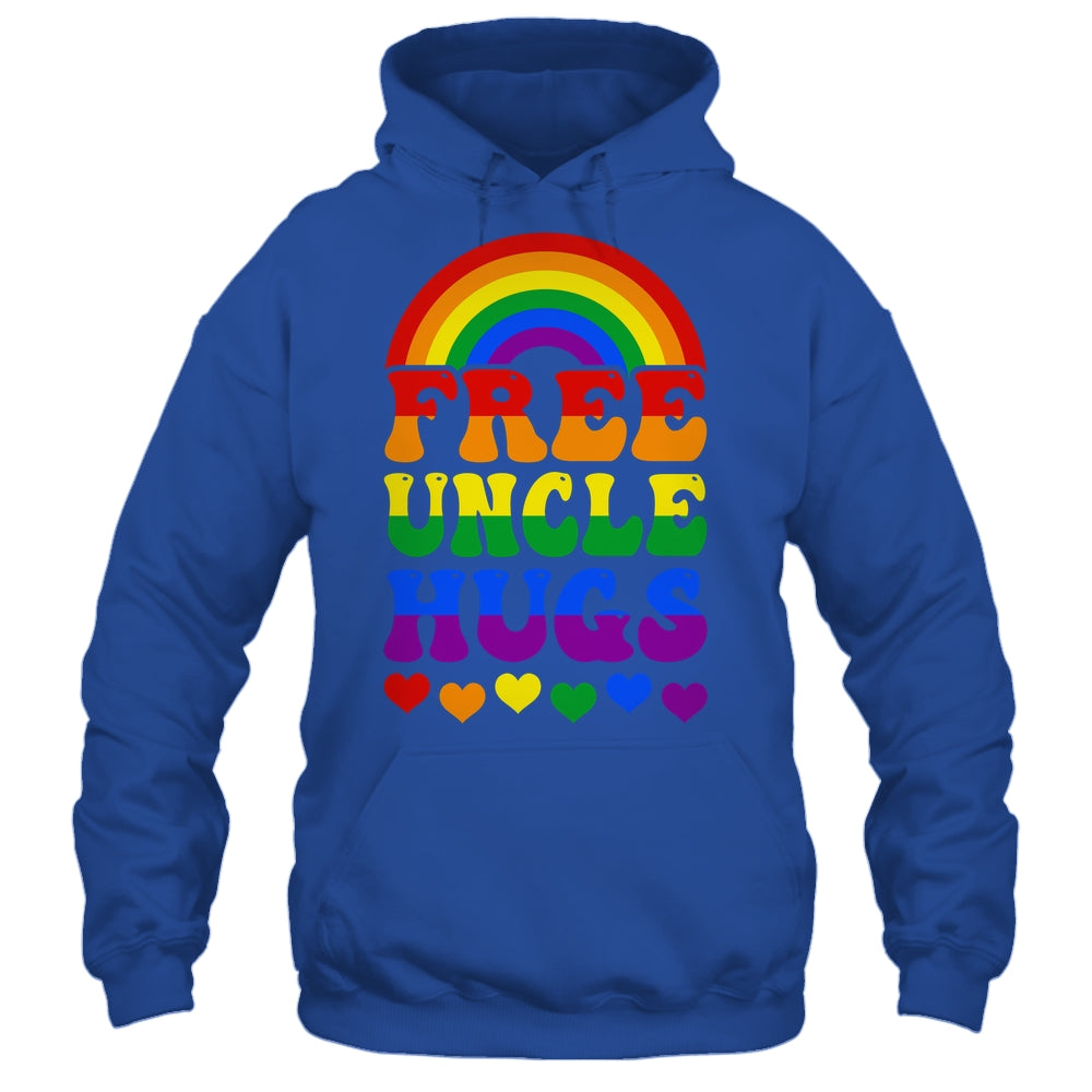 Free Uncle Hugs Rainbow LGBT Lesbian Gay Trans Pride Groovy Shirt & Hoodie | siriusteestore