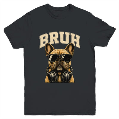 French Bulldog Bruh Youth Boys Funny Cute Dog Teen Kids Meme Youth Shirt | siriusteestore