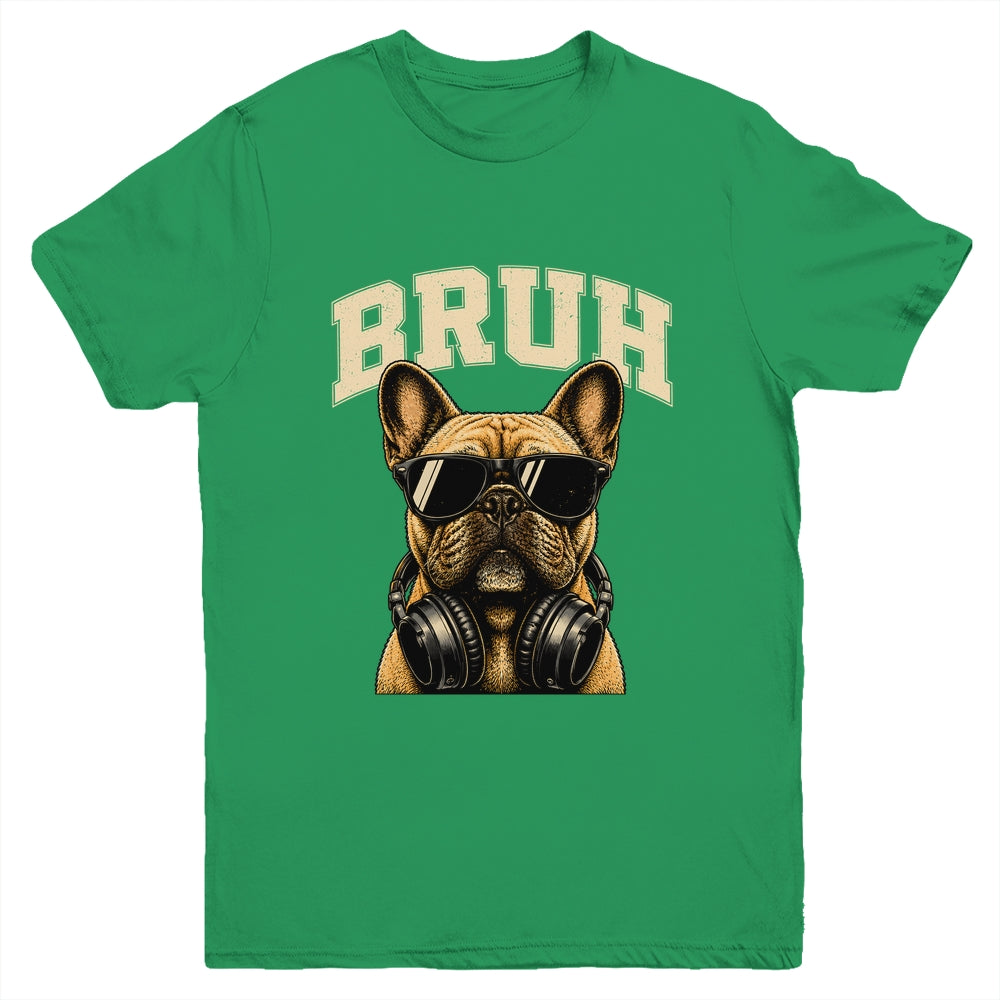 French Bulldog Bruh Youth Boys Funny Cute Dog Teen Kids Meme Youth Shirt | siriusteestore