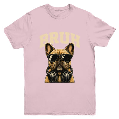French Bulldog Bruh Youth Boys Funny Cute Dog Teen Kids Meme Youth Shirt | siriusteestore