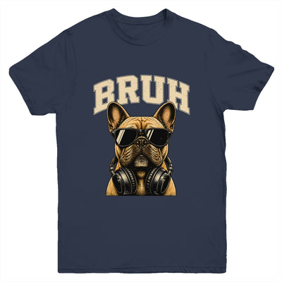 French Bulldog Bruh Youth Boys Funny Cute Dog Teen Kids Meme Youth Shirt | siriusteestore