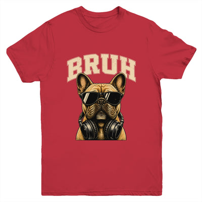 French Bulldog Bruh Youth Boys Funny Cute Dog Teen Kids Meme Youth Shirt | siriusteestore