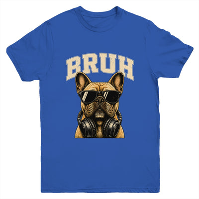 French Bulldog Bruh Youth Boys Funny Cute Dog Teen Kids Meme Youth Shirt | siriusteestore