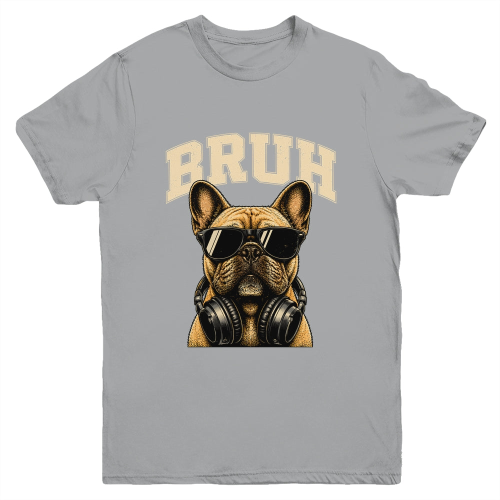 French Bulldog Bruh Youth Boys Funny Cute Dog Teen Kids Meme Youth Shirt | siriusteestore