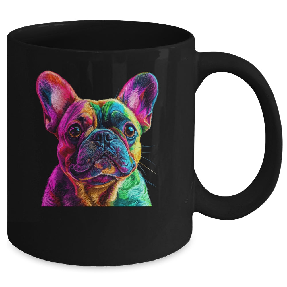 French Bulldog Dog Colorful Face Dog Lover Men Women Mug | siriusteestore