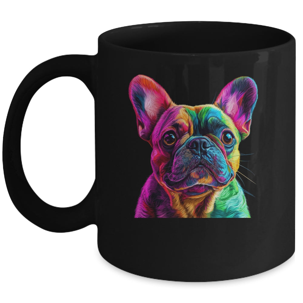 French Bulldog Dog Colorful Face Dog Lover Men Women Mug | siriusteestore