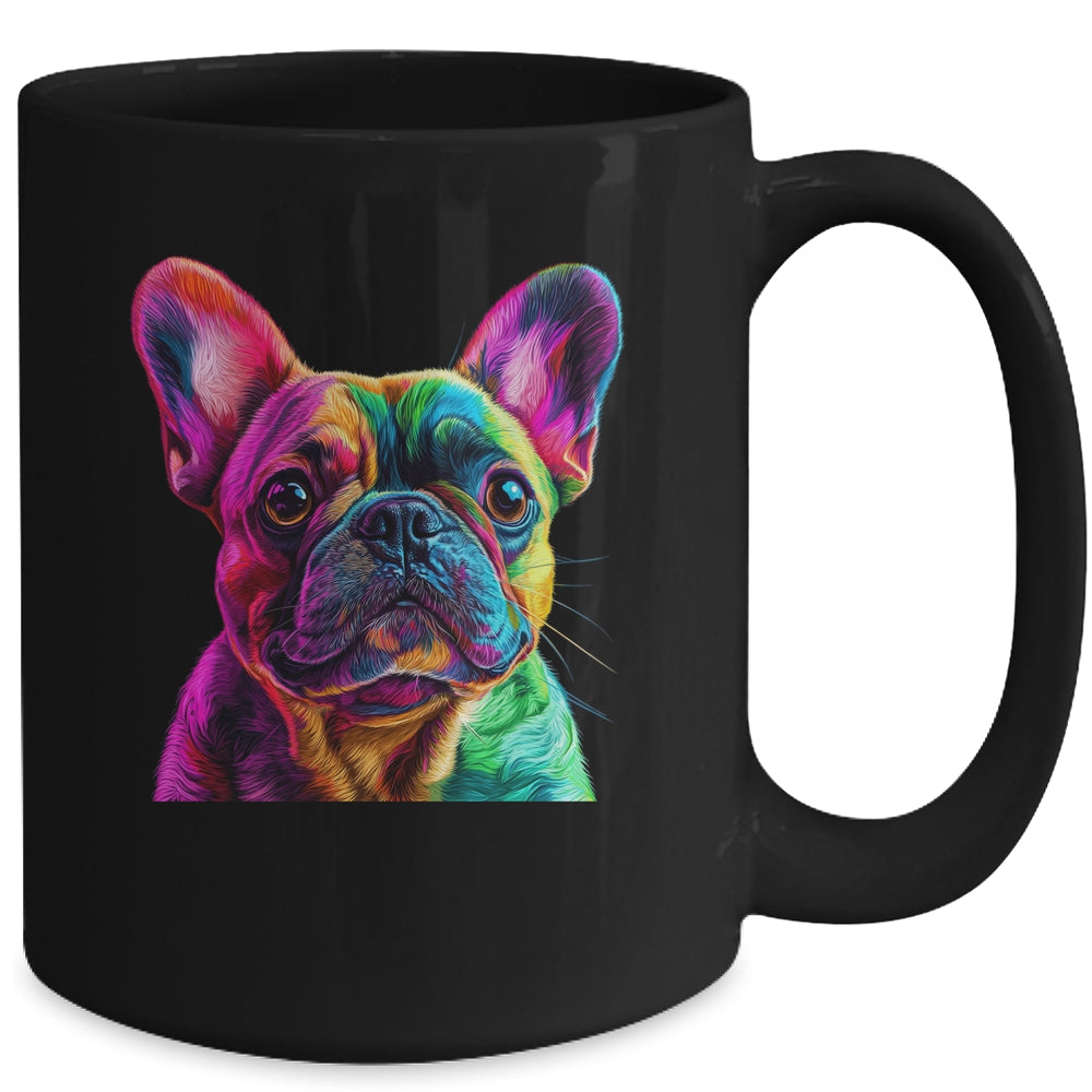 French Bulldog Dog Colorful Face Dog Lover Men Women Mug | siriusteestore