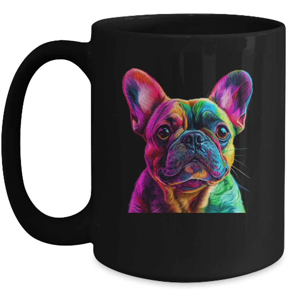 French Bulldog Dog Colorful Face Dog Lover Men Women Mug | siriusteestore