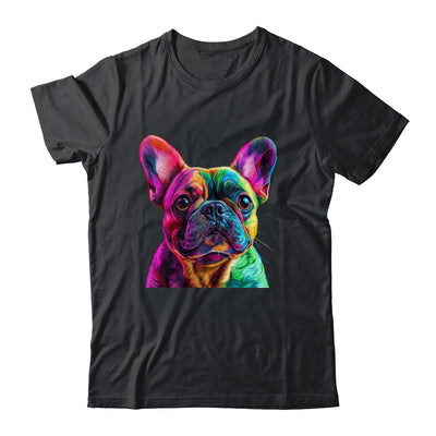 French Bulldog Dog Colorful Face Dog Lover Men Women Shirt & Tank Top | siriusteestore