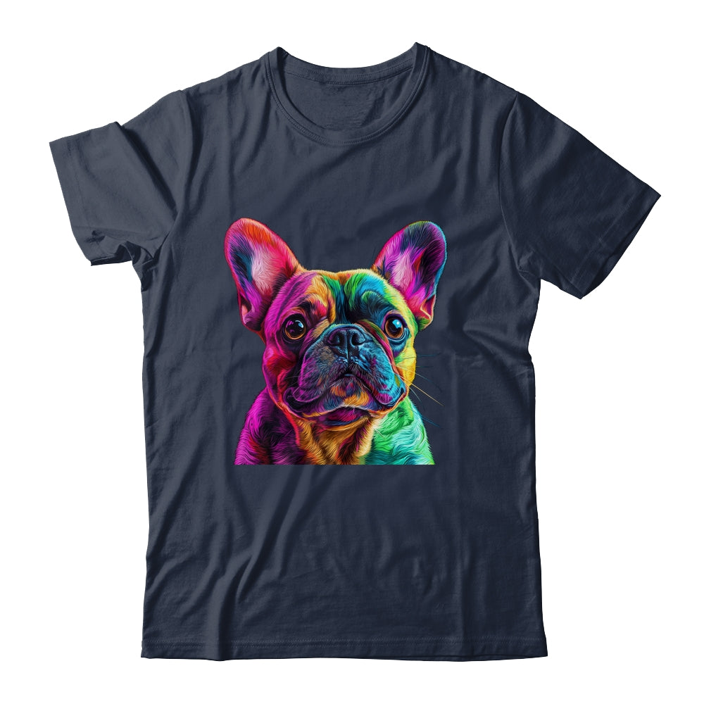 French Bulldog Dog Colorful Face Dog Lover Men Women Shirt & Tank Top | siriusteestore