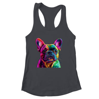 French Bulldog Dog Colorful Face Dog Lover Men Women Shirt & Tank Top | siriusteestore