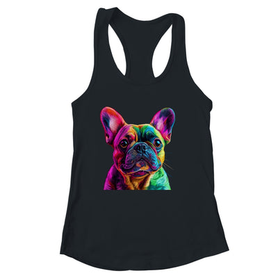 French Bulldog Dog Colorful Face Dog Lover Men Women Shirt & Tank Top | siriusteestore