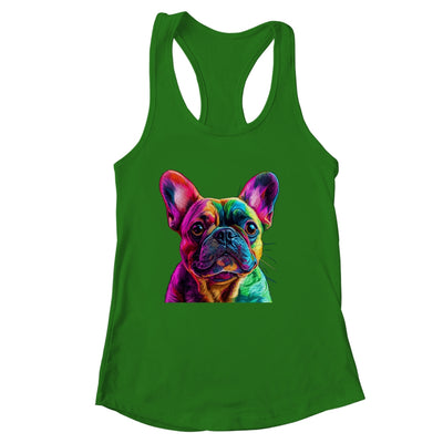 French Bulldog Dog Colorful Face Dog Lover Men Women Shirt & Tank Top | siriusteestore