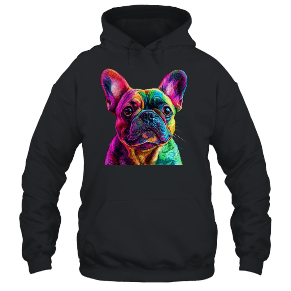 French Bulldog Dog Colorful Face Dog Lover Men Women Shirt & Tank Top | siriusteestore