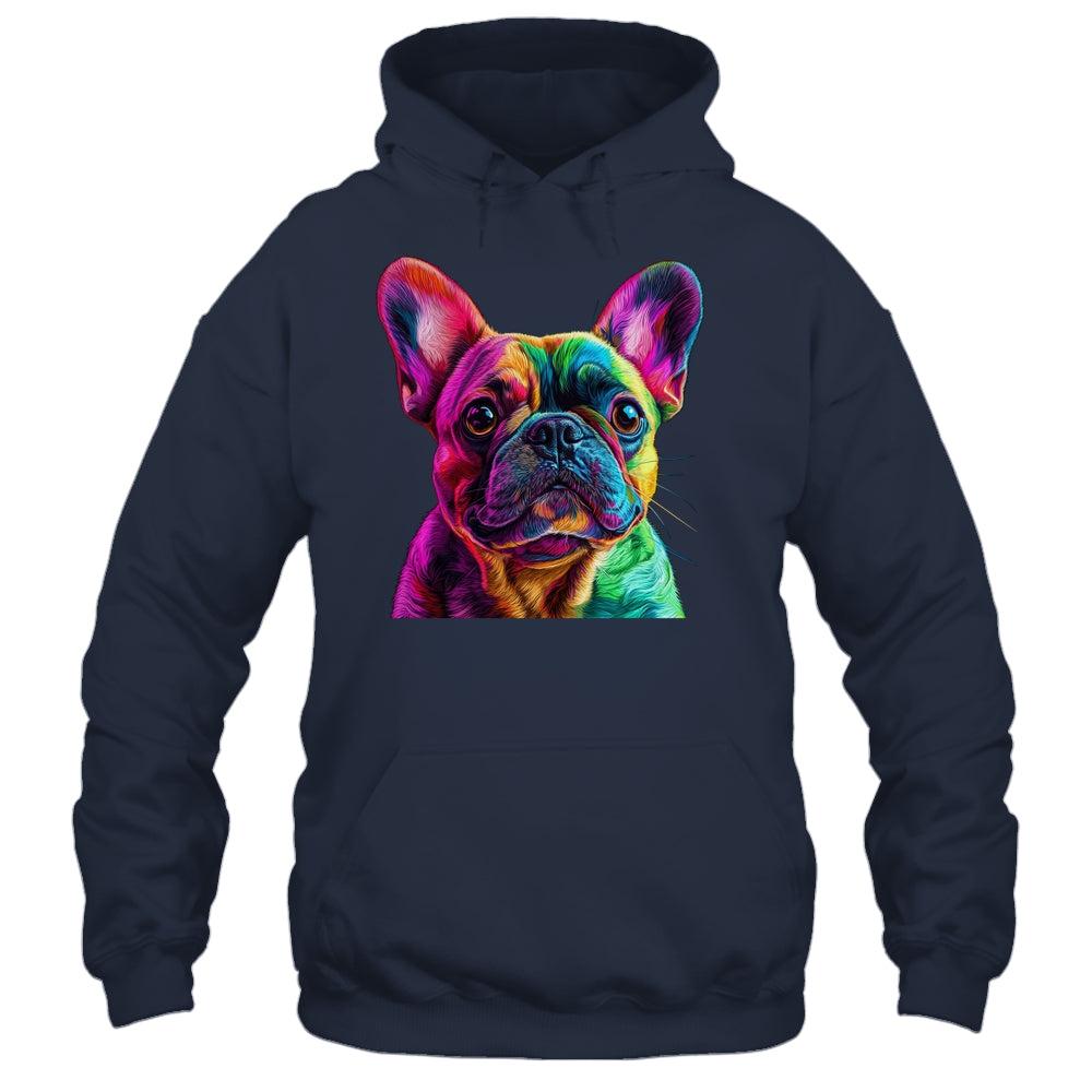 French Bulldog Dog Colorful Face Dog Lover Men Women Shirt & Tank Top | siriusteestore
