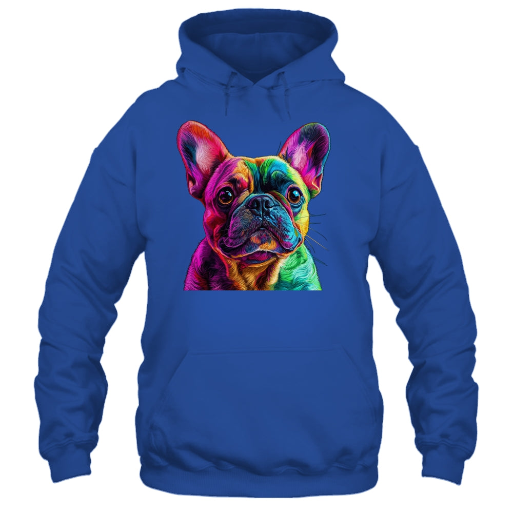 French Bulldog Dog Colorful Face Dog Lover Men Women Shirt & Tank Top | siriusteestore
