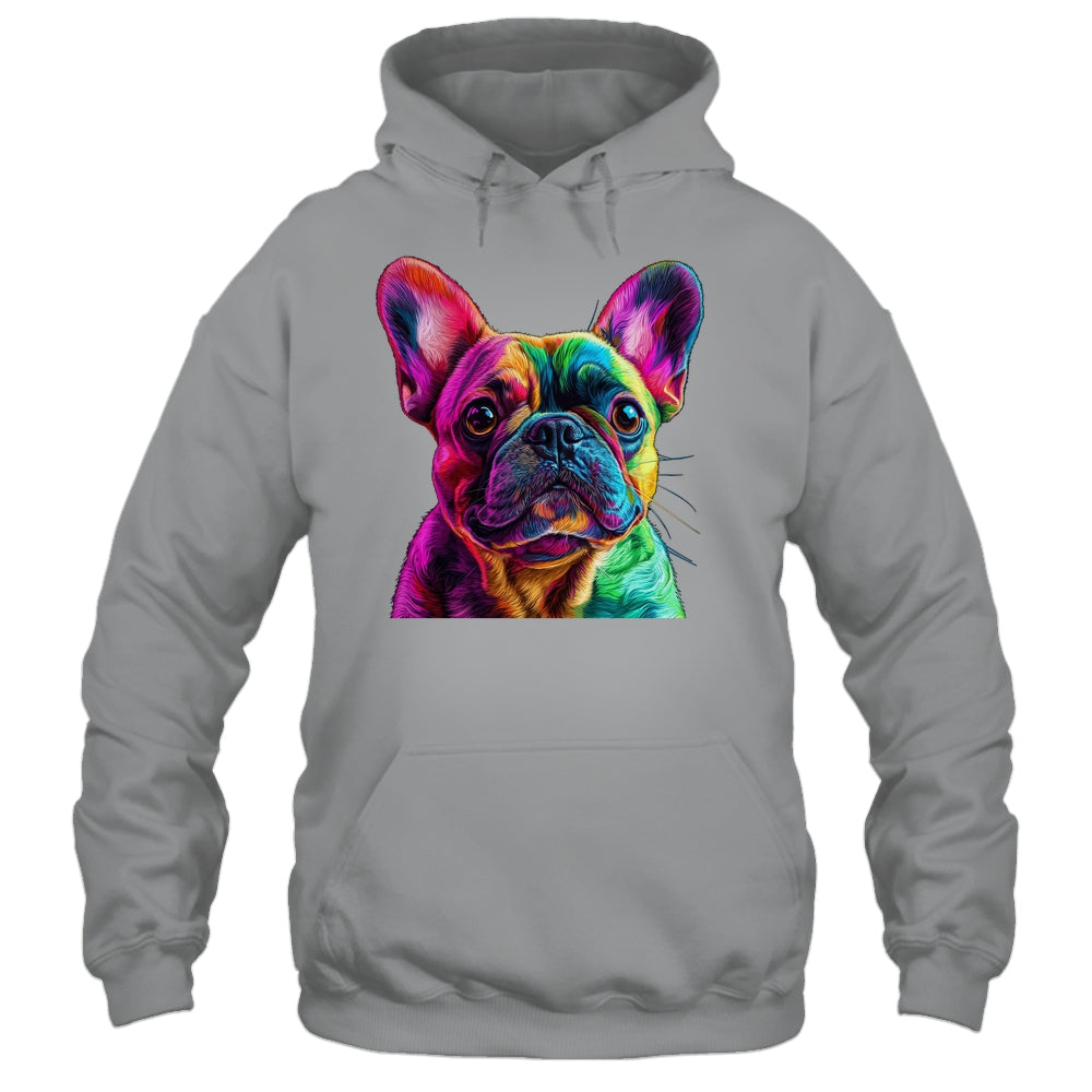 French Bulldog Dog Colorful Face Dog Lover Men Women Shirt & Tank Top | siriusteestore