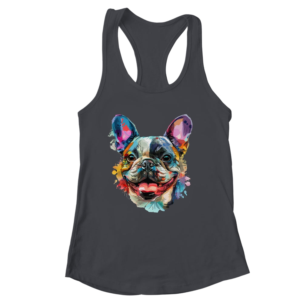 French Bulldog Mom Lover Puppy Dog Watercolor Tie Dye Painting Shirt & Tank Top | siriusteestore