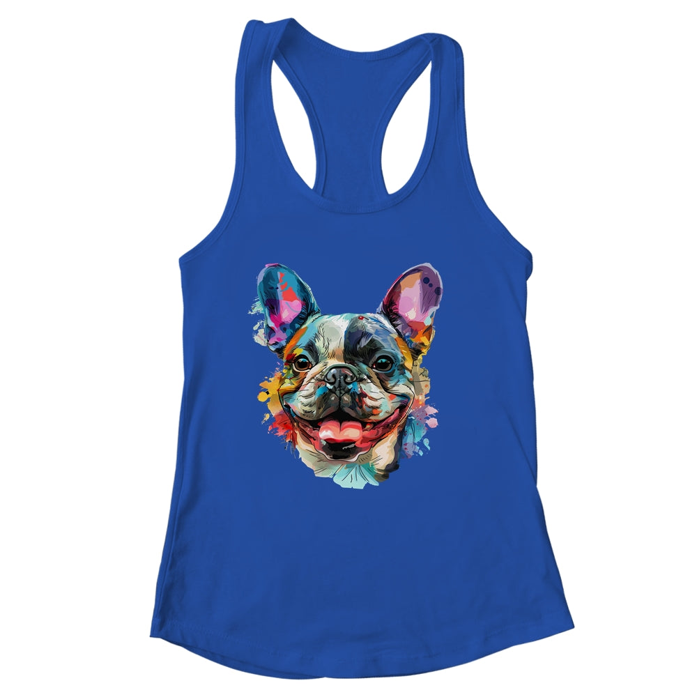 French Bulldog Mom Lover Puppy Dog Watercolor Tie Dye Painting Shirt & Tank Top | siriusteestore