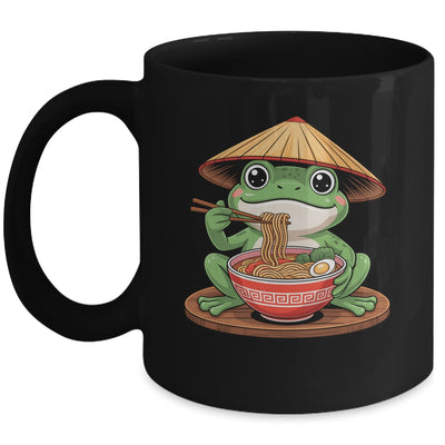 Frog Eating Ramen Kawaii Retro Japanese Noodles Anime Lovers Mug | siriusteestore