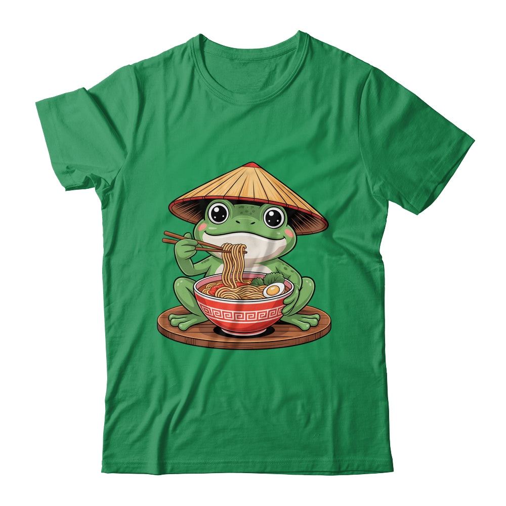 Frog Eating Ramen Kawaii Retro Japanese Noodles Anime Lovers Shirt & Hoodie | siriusteestore