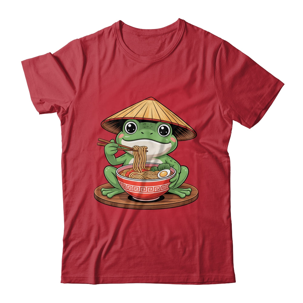 Frog Eating Ramen Kawaii Retro Japanese Noodles Anime Lovers Shirt & Hoodie | siriusteestore