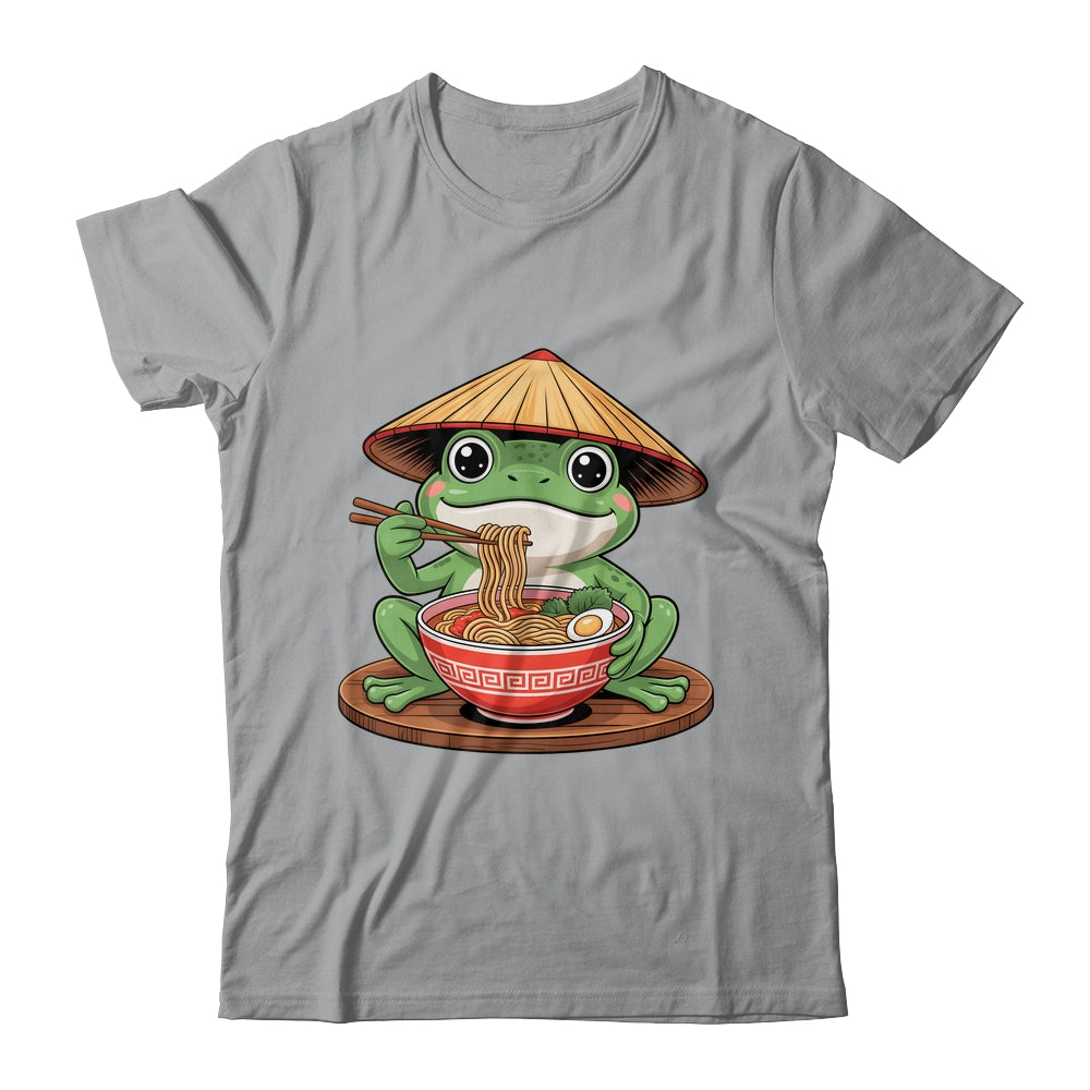 Frog Eating Ramen Kawaii Retro Japanese Noodles Anime Lovers Shirt & Hoodie | siriusteestore