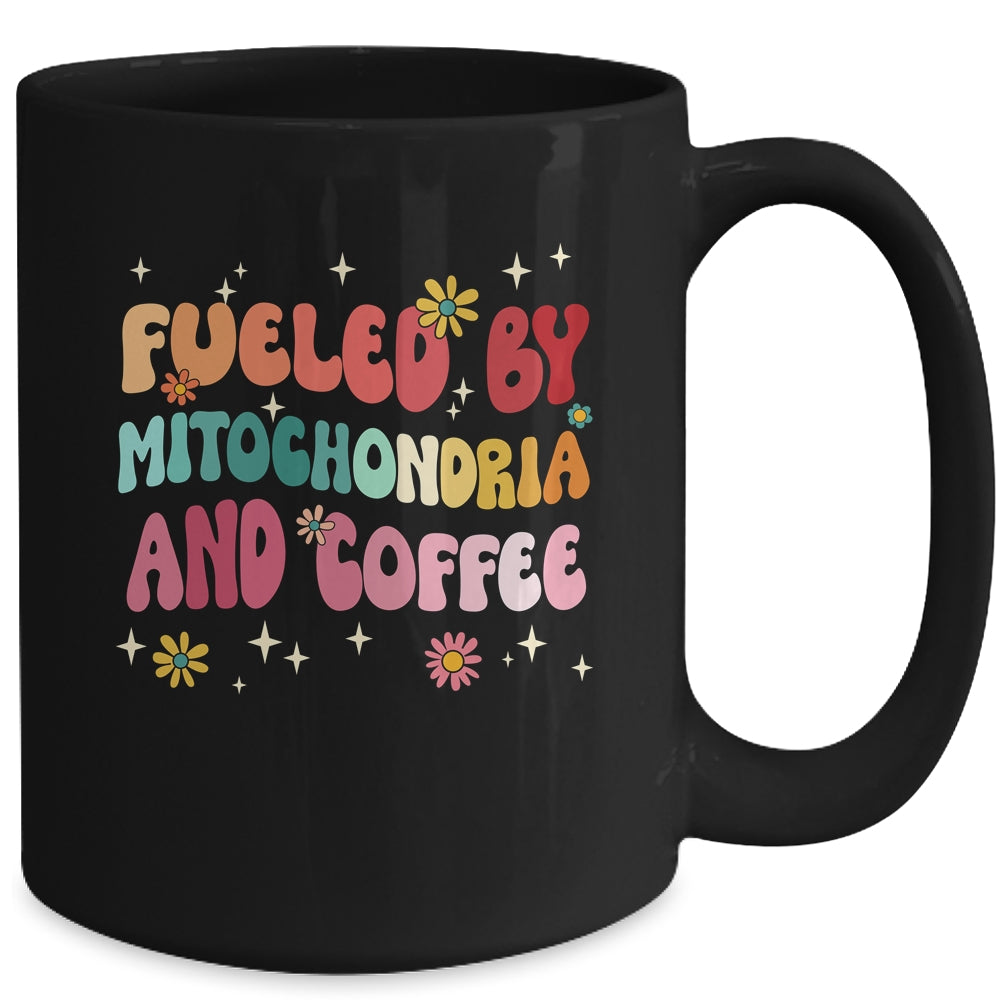 Fueled By Mitochondria And Coffee Funny Biology Humor Mug | siriusteestore