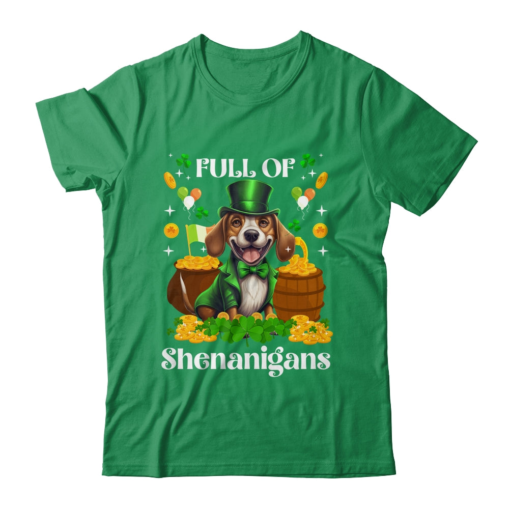 Full Of Shenanigans Beagle St Patrick's Day Dog Shirt & Tank Top | siriusteestore