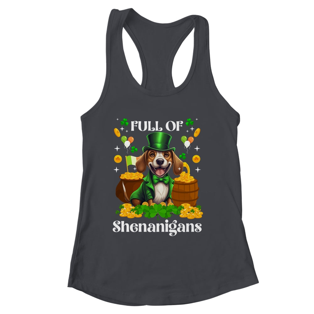 Full Of Shenanigans Beagle St Patrick's Day Dog Shirt & Tank Top | siriusteestore