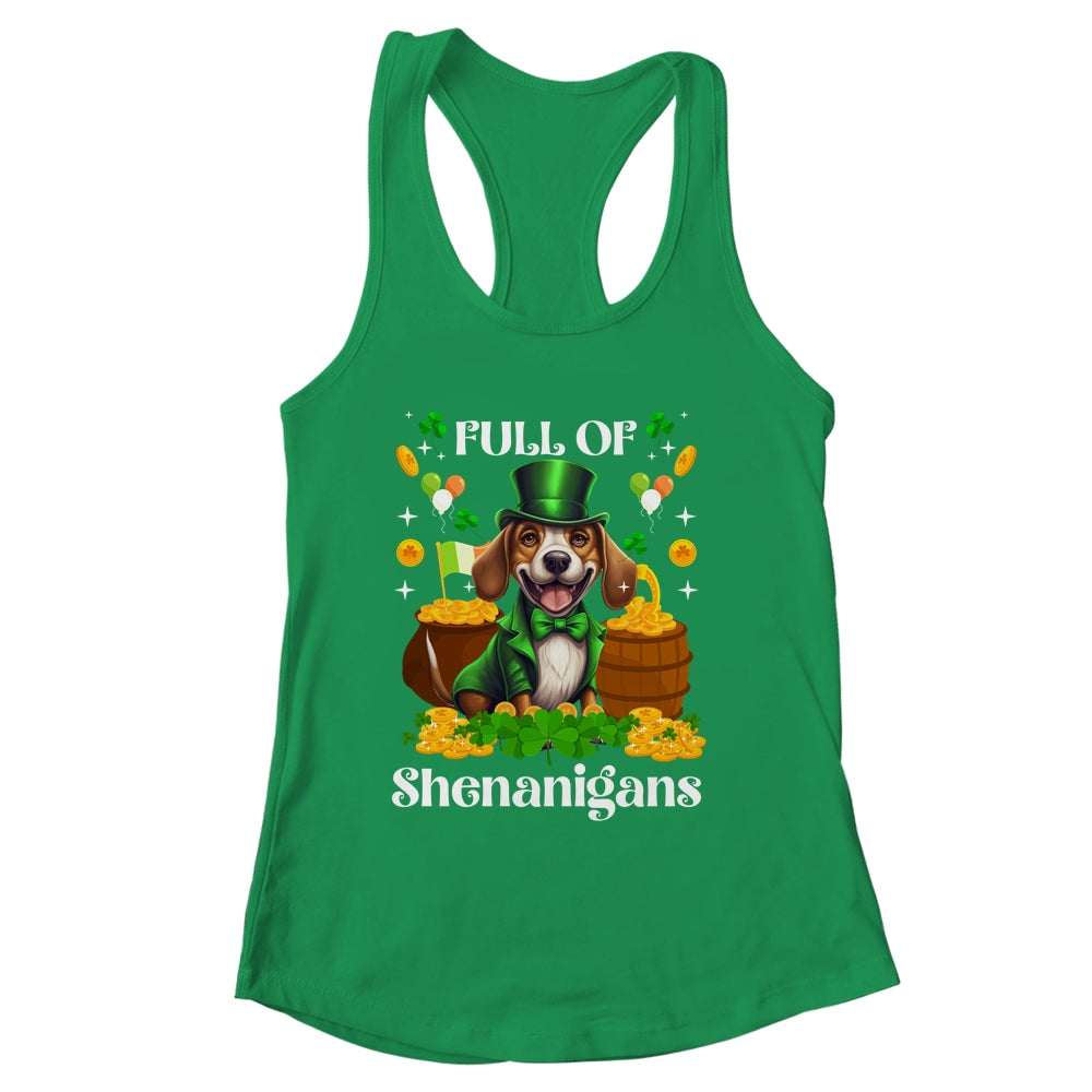 Full Of Shenanigans Beagle St Patrick's Day Dog Shirt & Tank Top | siriusteestore