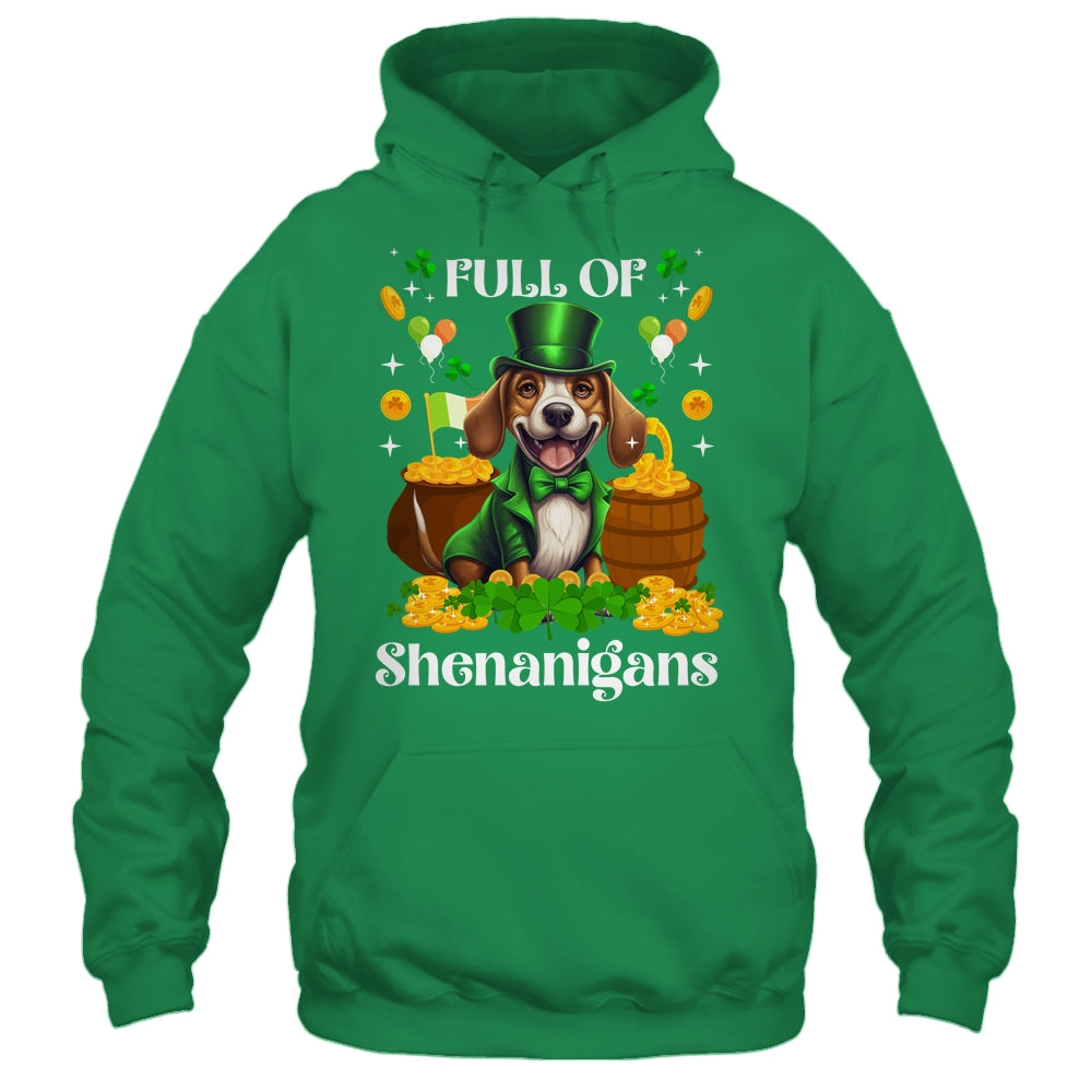 Full Of Shenanigans Beagle St Patrick's Day Dog Shirt & Tank Top | siriusteestore