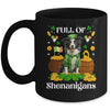 Full Of Shenanigans Border Collie St Patrick's Day Dog Mug | siriusteestore