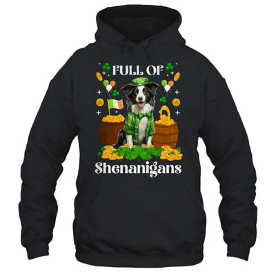 Full Of Shenanigans Border Collie St Patrick's Day Dog Shirt & Tank Top | siriusteestore